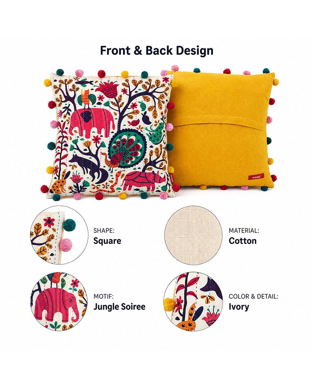 Sundarbans 16" Gondh Cushion Cover