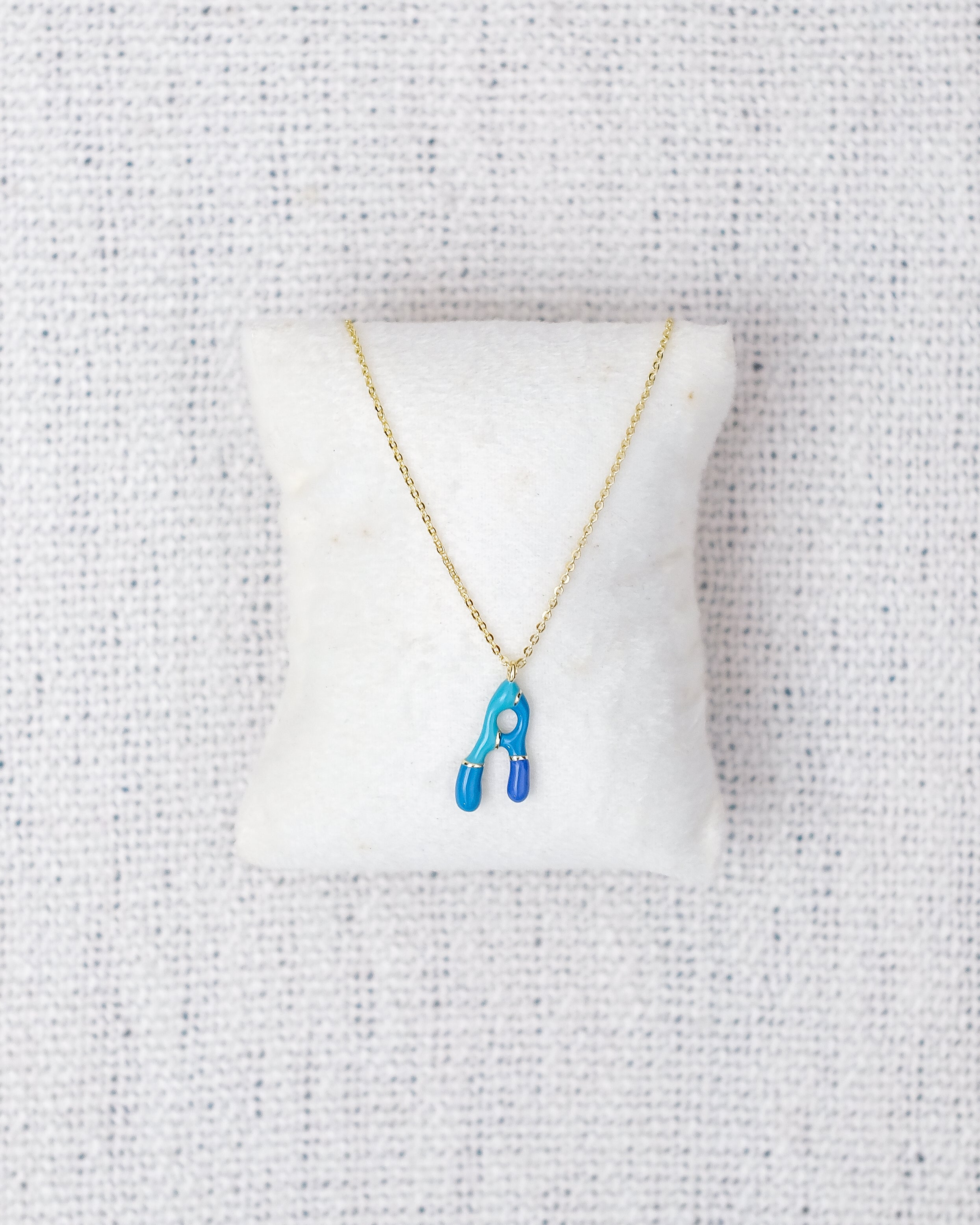 Alphabet Charm + Chain - A