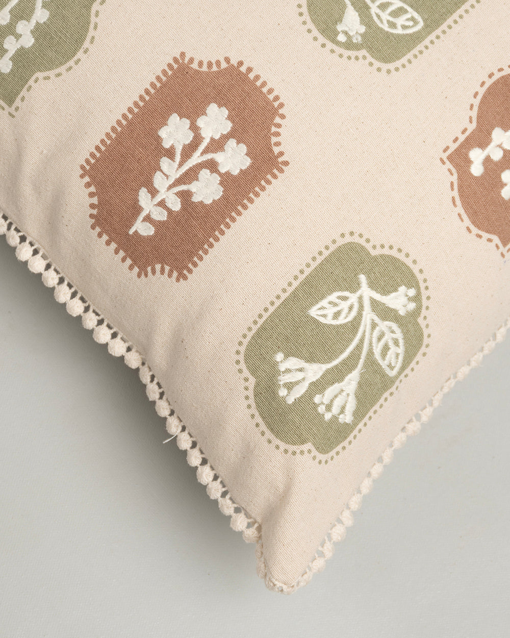 Vintage Stamp Cushion Cover, 16"