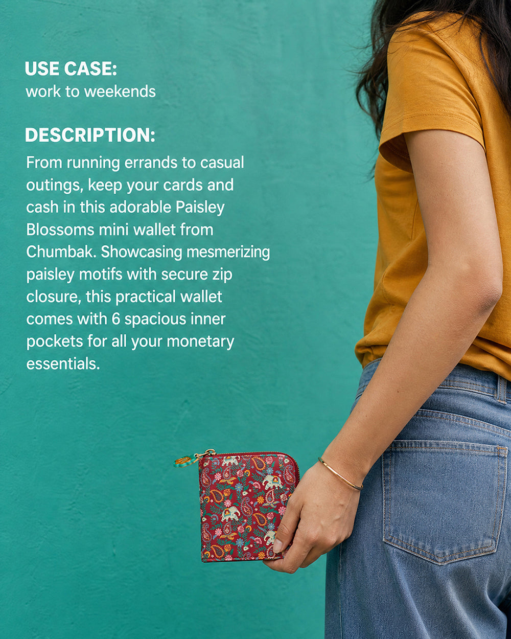 Paisley Blossoms Mini Wallet