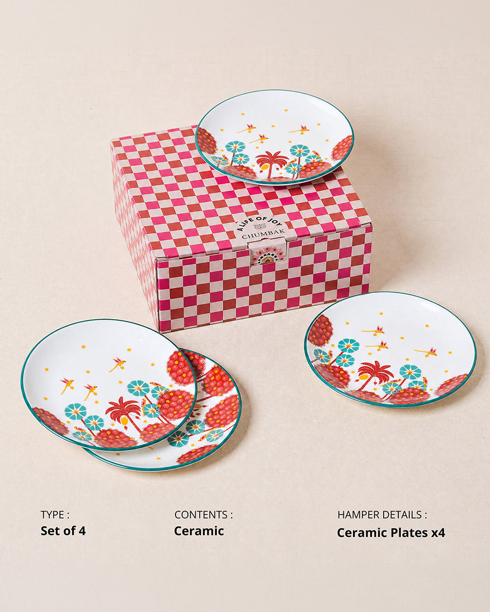 Saanjh Snack Plates Gift Set of 4