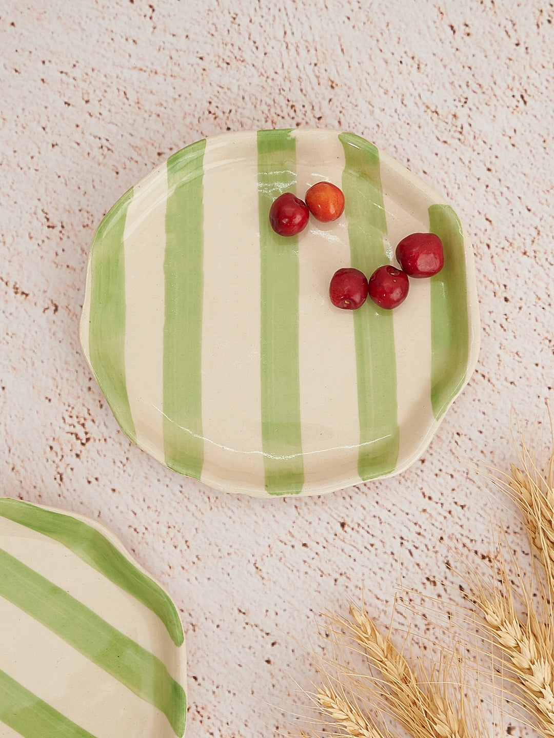 Retro Stripe Dish, Green