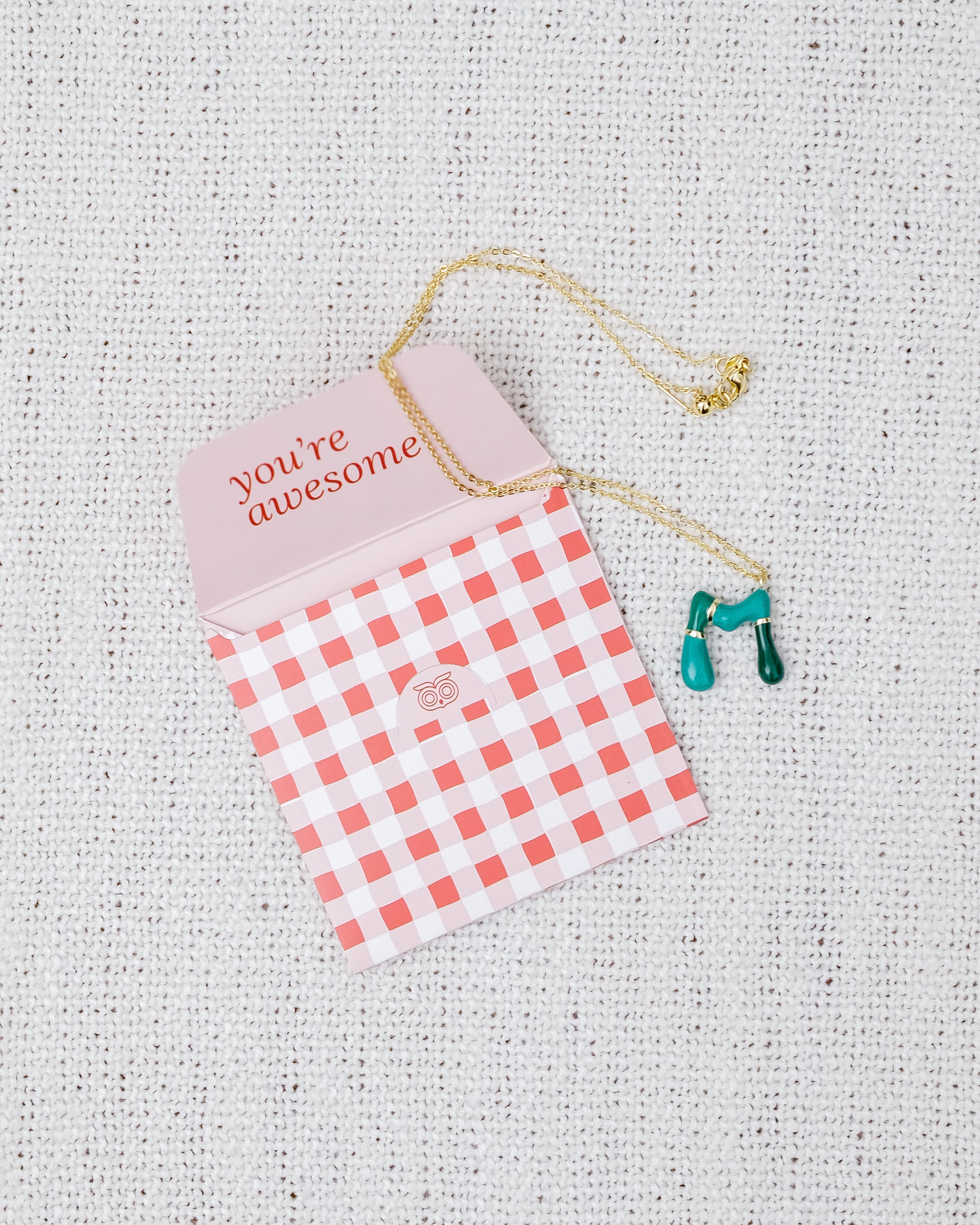 Alphabet Charm + Chain - M