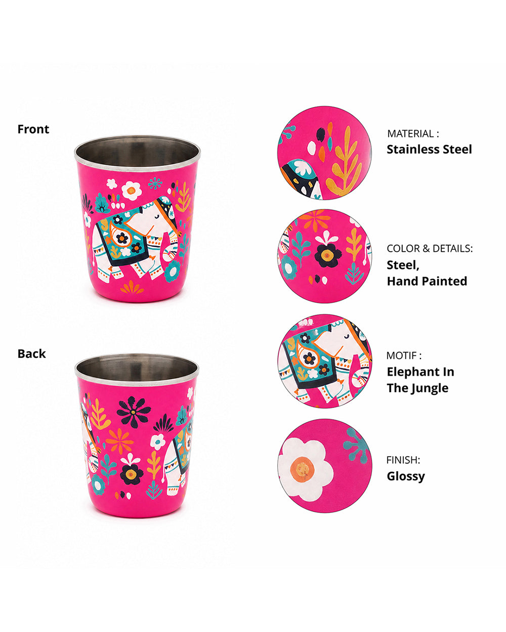Elephant In The Jungle tumbler - Small