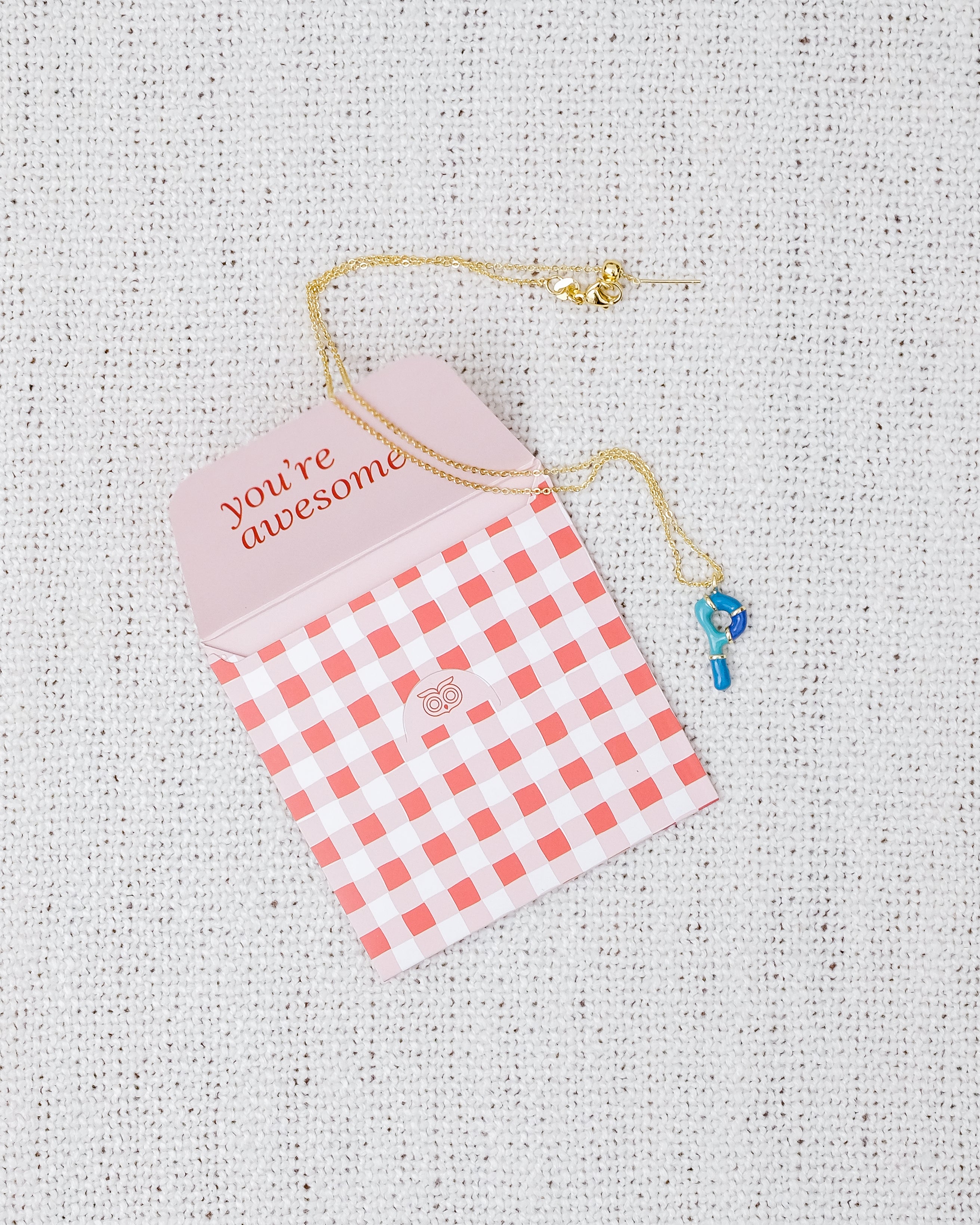 Alphabet Charm + Chain - P