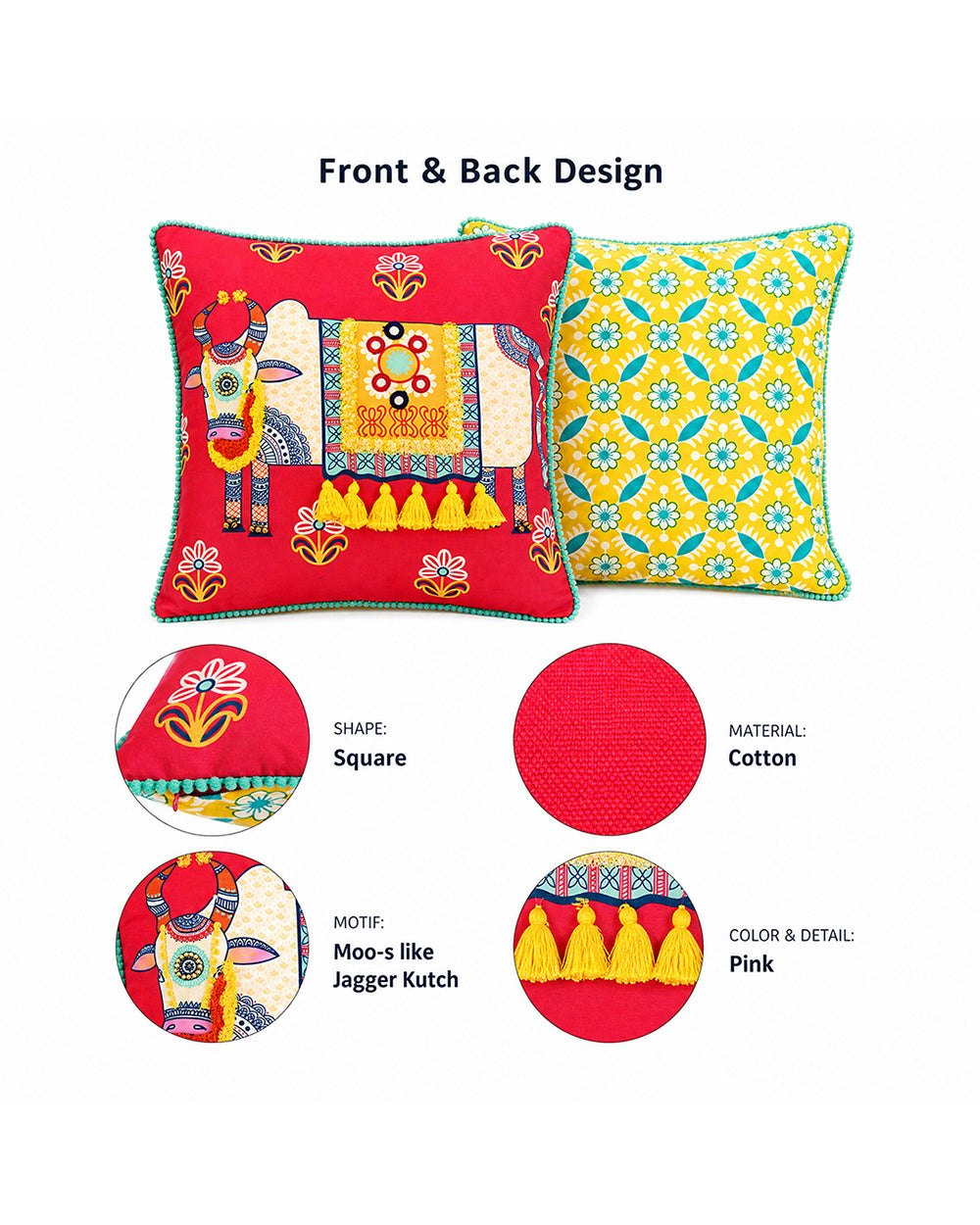 Moo-s like Jagger Kutch Cushion Cover