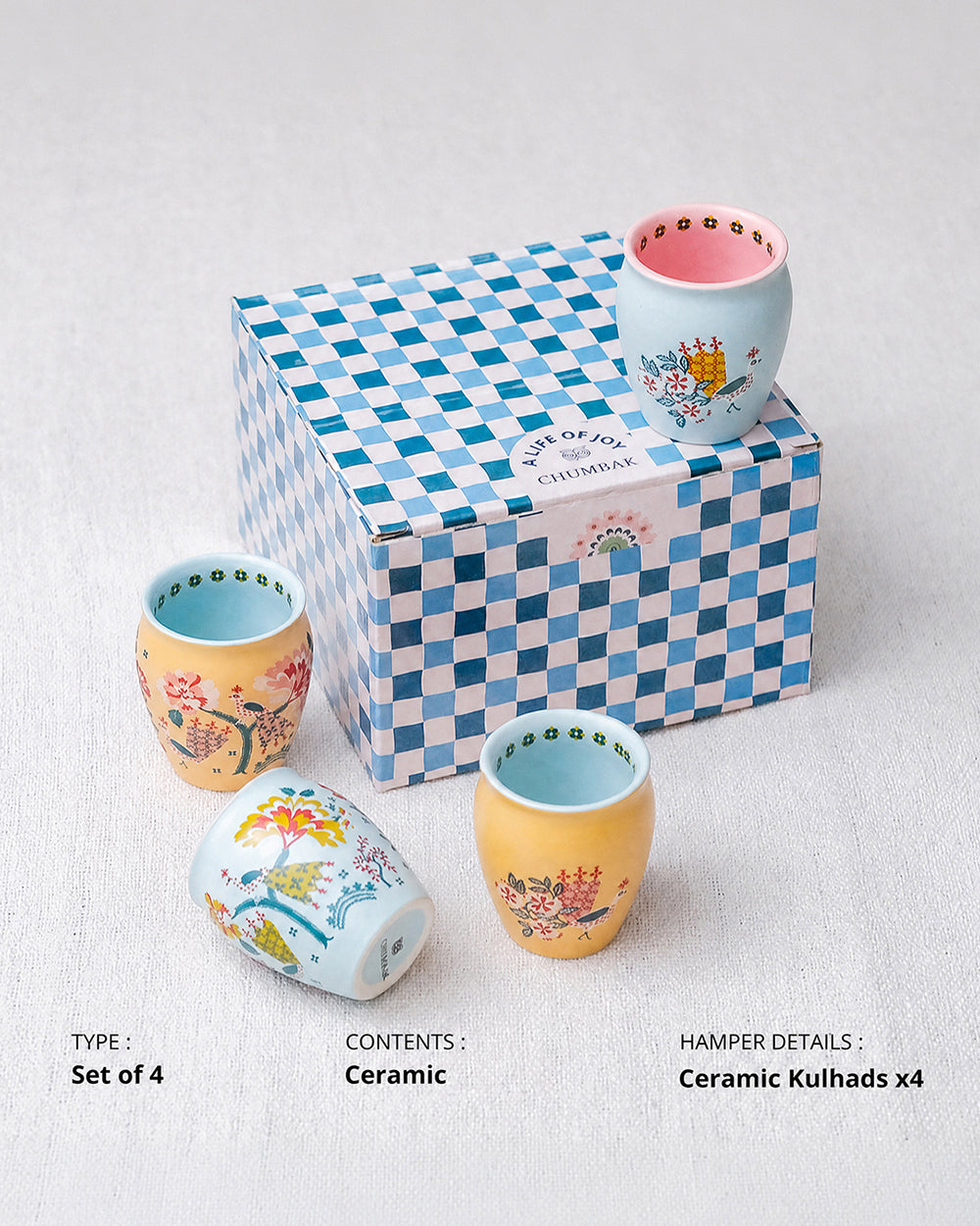 Jaipur Gardens Kulhad Gift Box - Set of 4