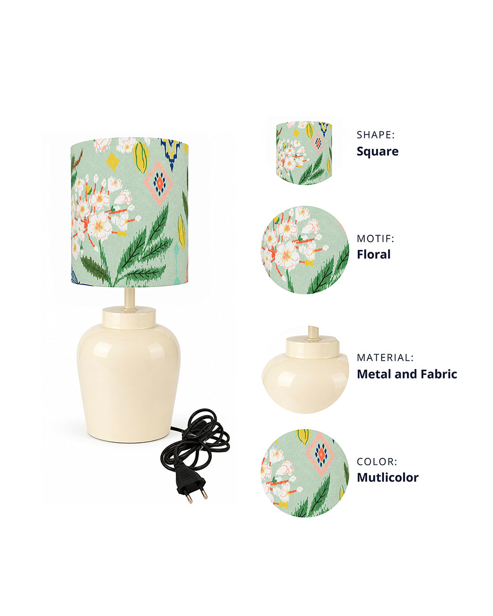 Folklore Bloom Ikat Table Lamp | Forest Folklore