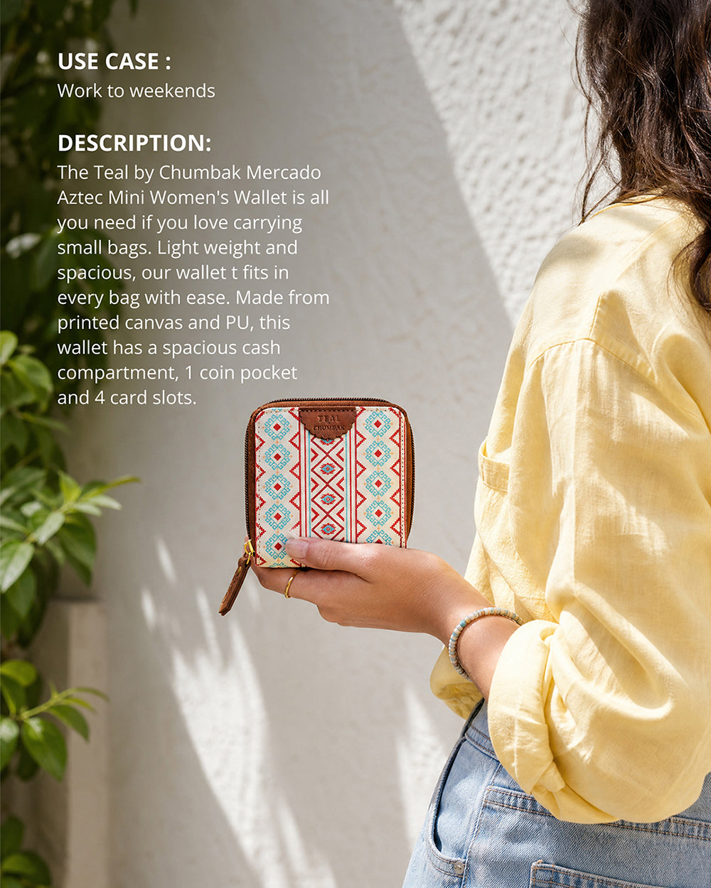 TealByChumbak Mercado Aztec Mini Wallet