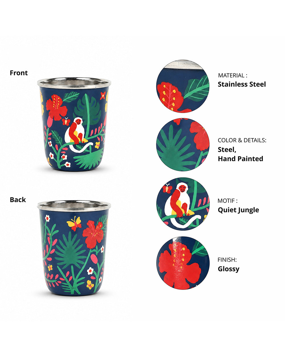 Quiet Jungle Small Tumbler - Blue