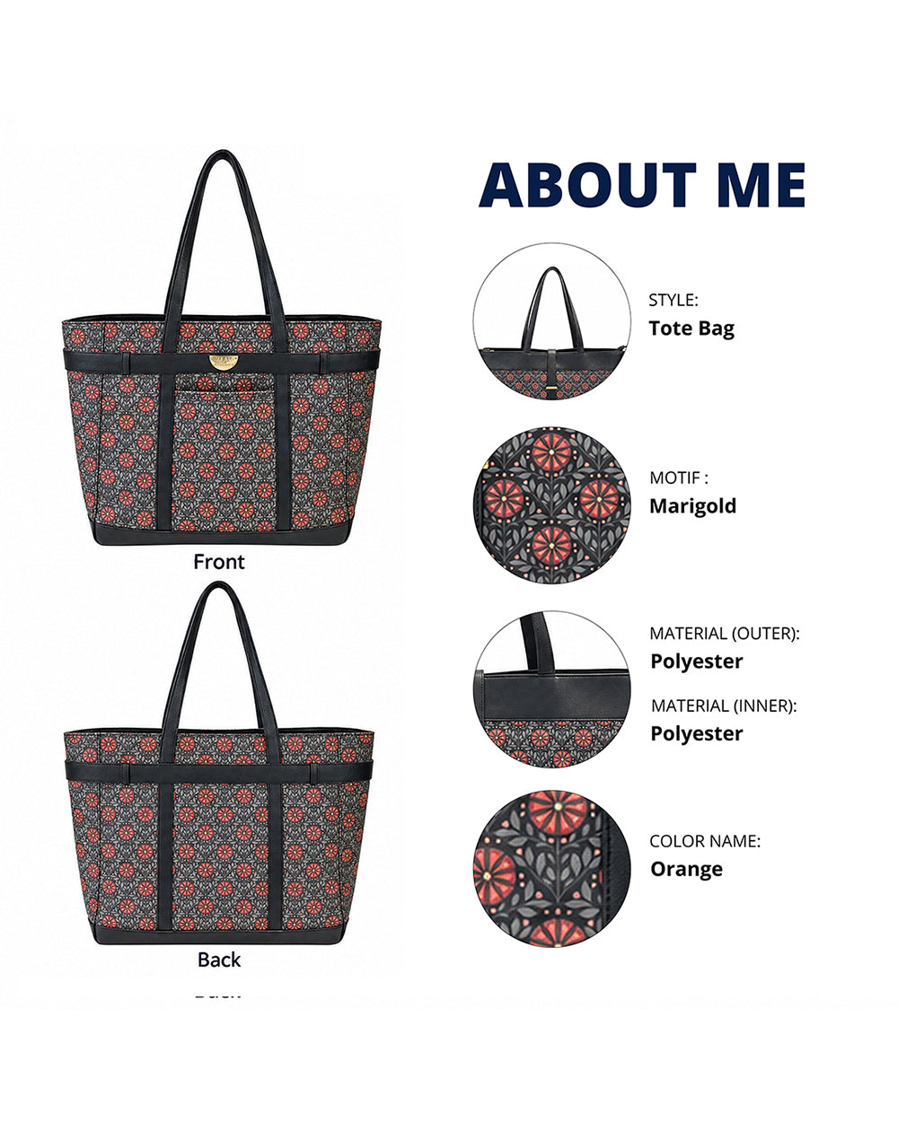 Teal by Chumbak Crimson Phool Jaal Laptop Tote