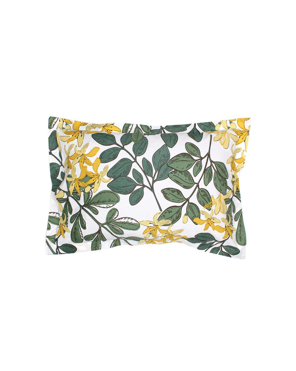Moringa, Green - Queen Size Bedsheet Set 180TC