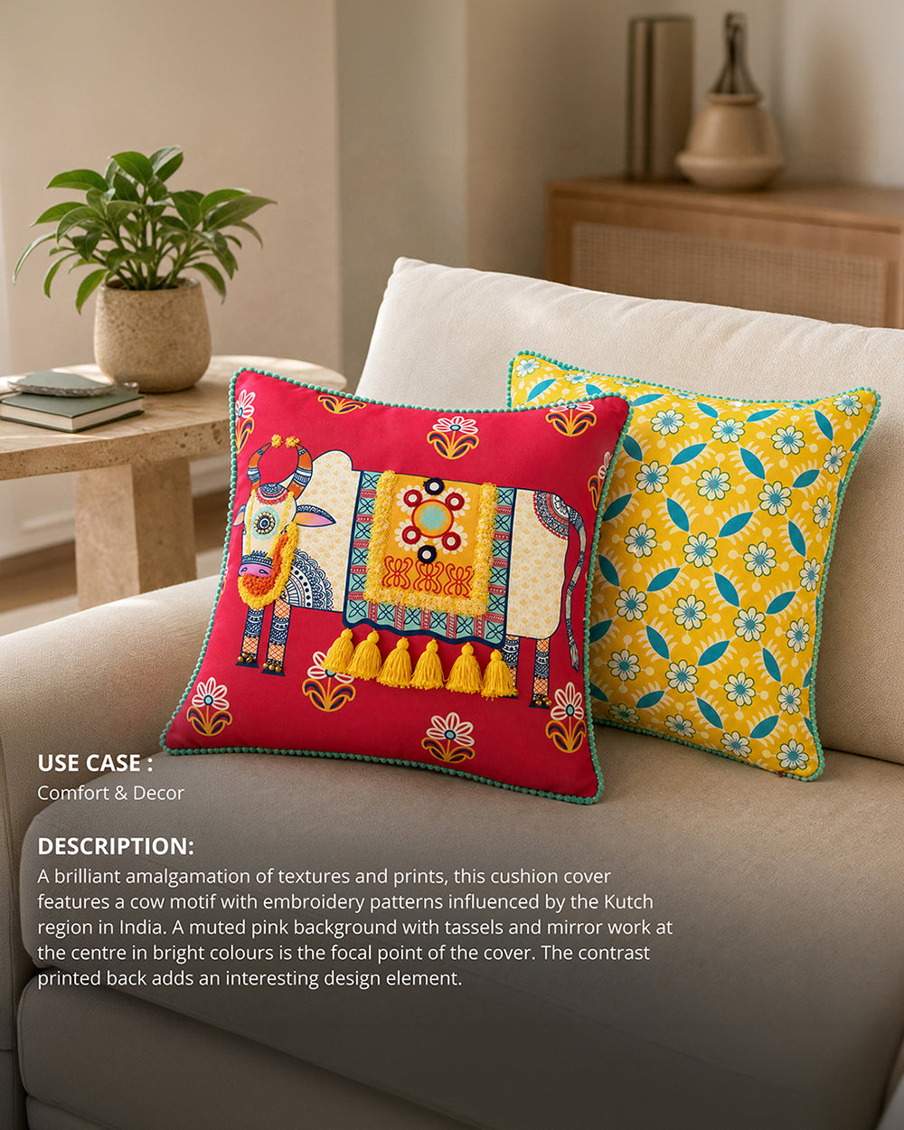 Moo-s like Jagger Kutch Cushion Cover