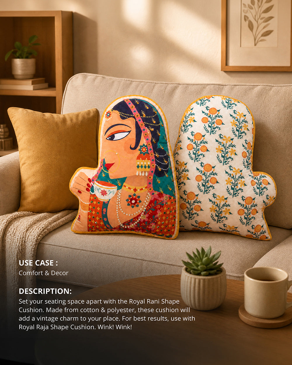 Royal Rani Shape Cushion