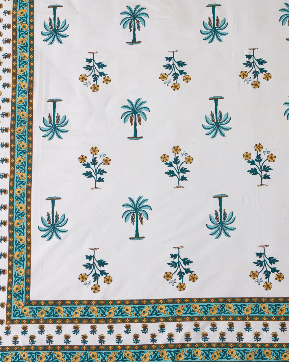 Paisley Max – Sea Green Cotton Bedsheet 144TC