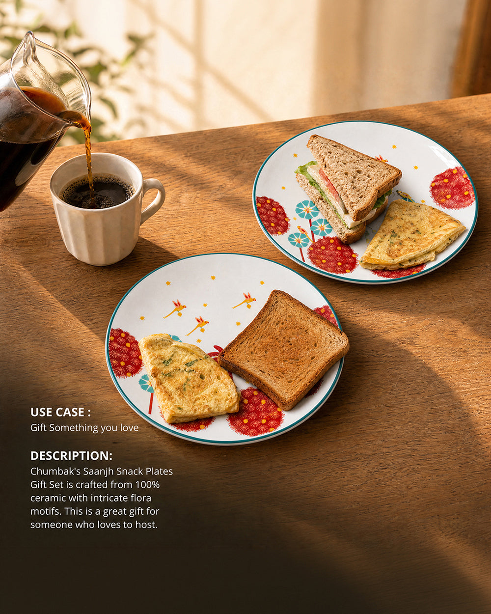 Saanjh Snack Plates Gift Set of 4