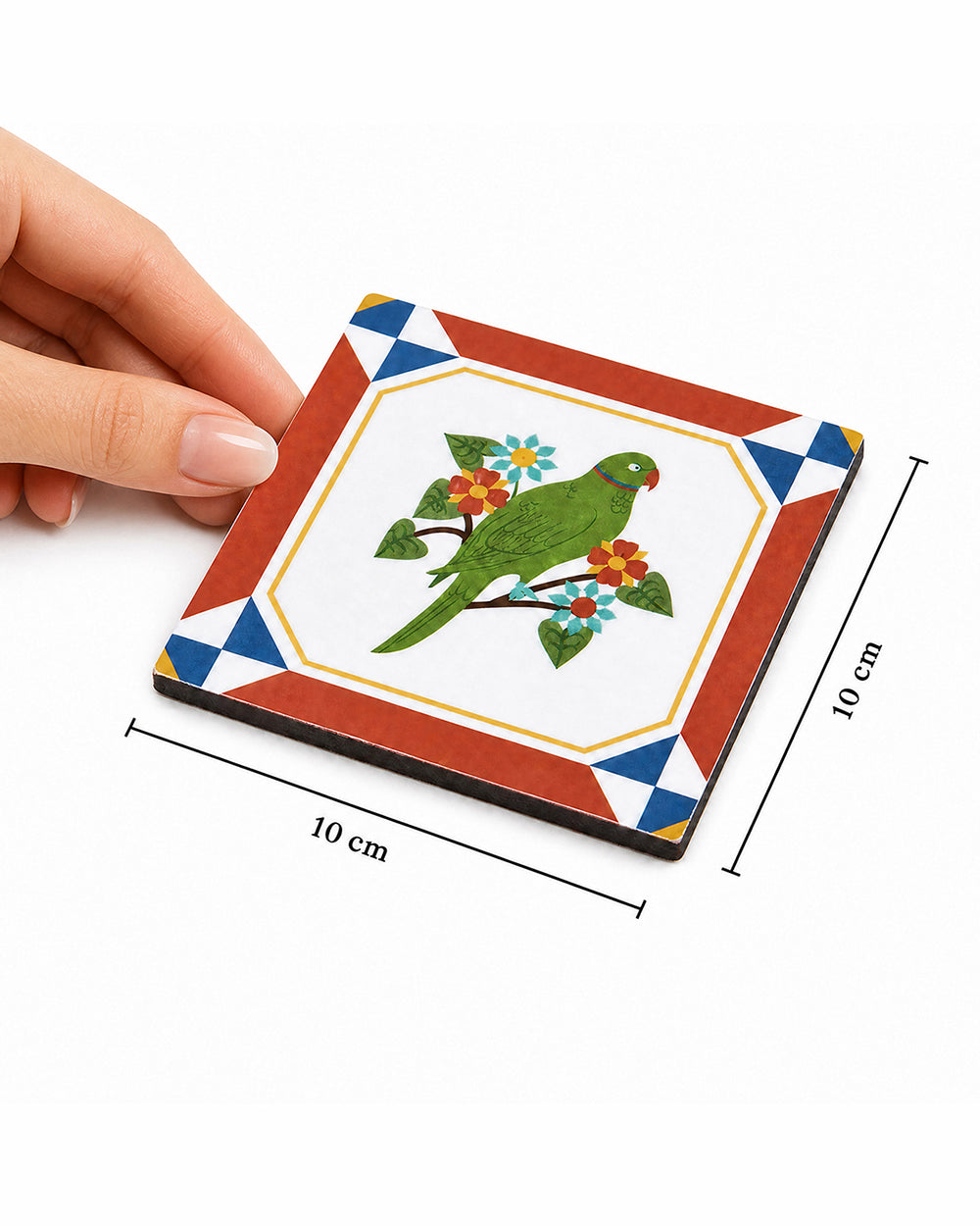 Karaikudi Tiles Coasters,  Set of 6