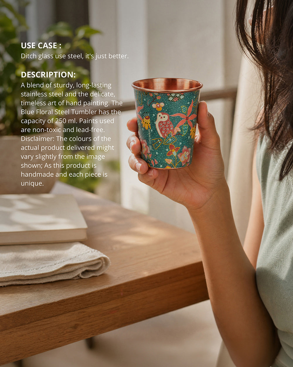 Peranakan Tales, Batik Copper Tumbler | #SingaporeInspired