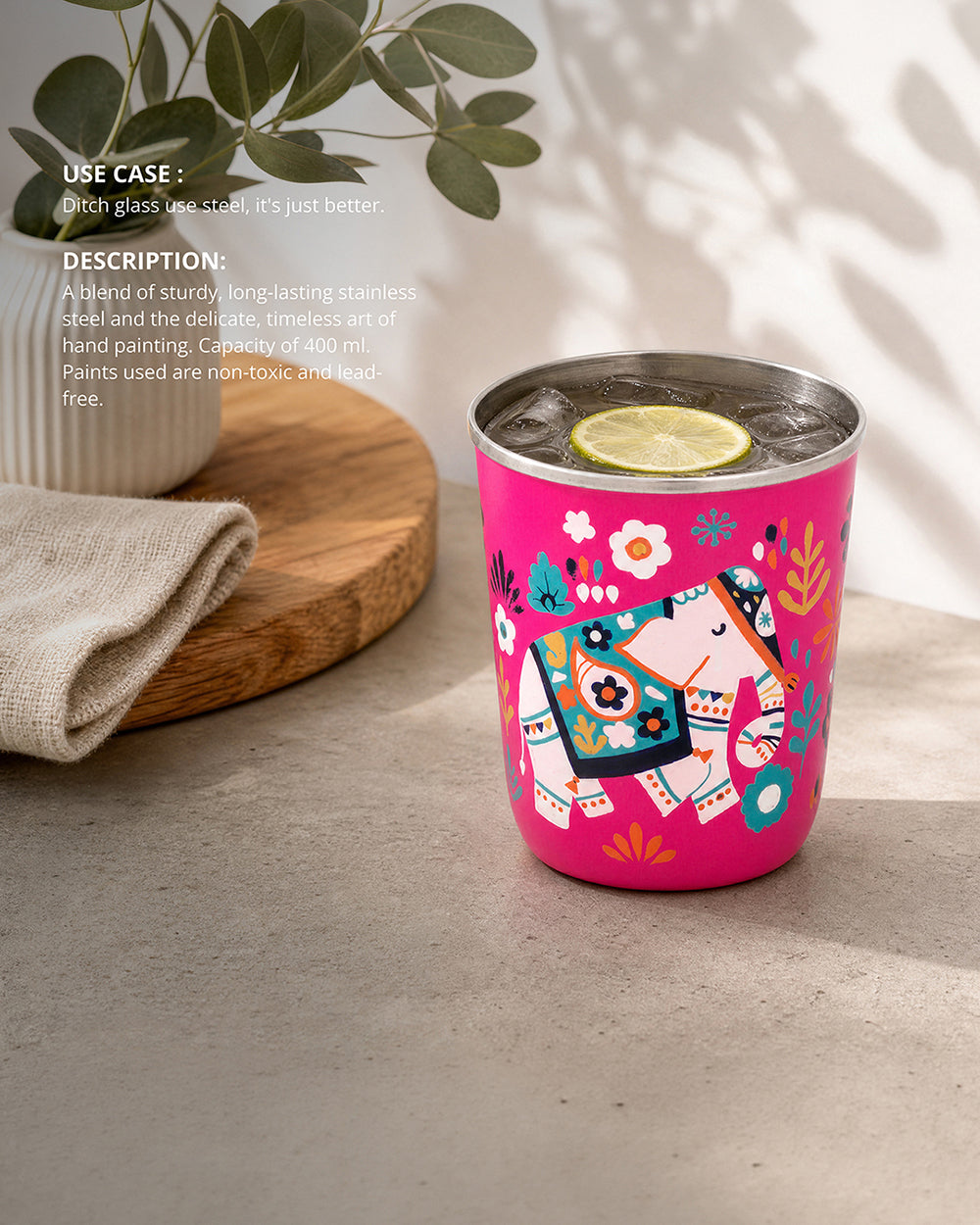 Elephant In The Jungle tumbler - Small