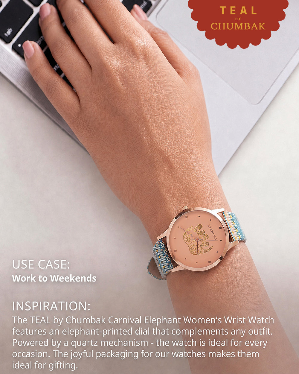 TEAL by Chumbak Carnival Elephant Watch