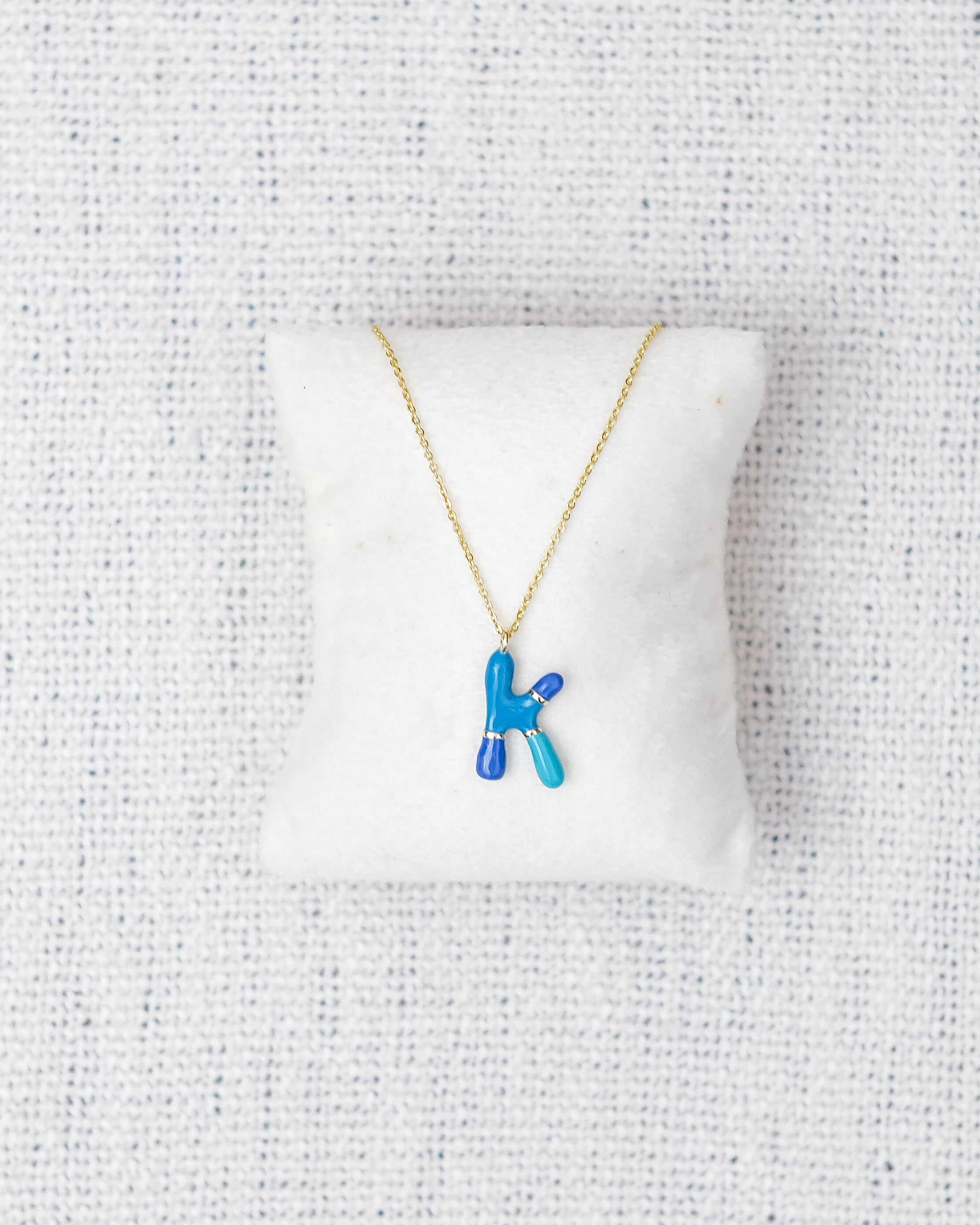 Alphabet Charm + Chain - K