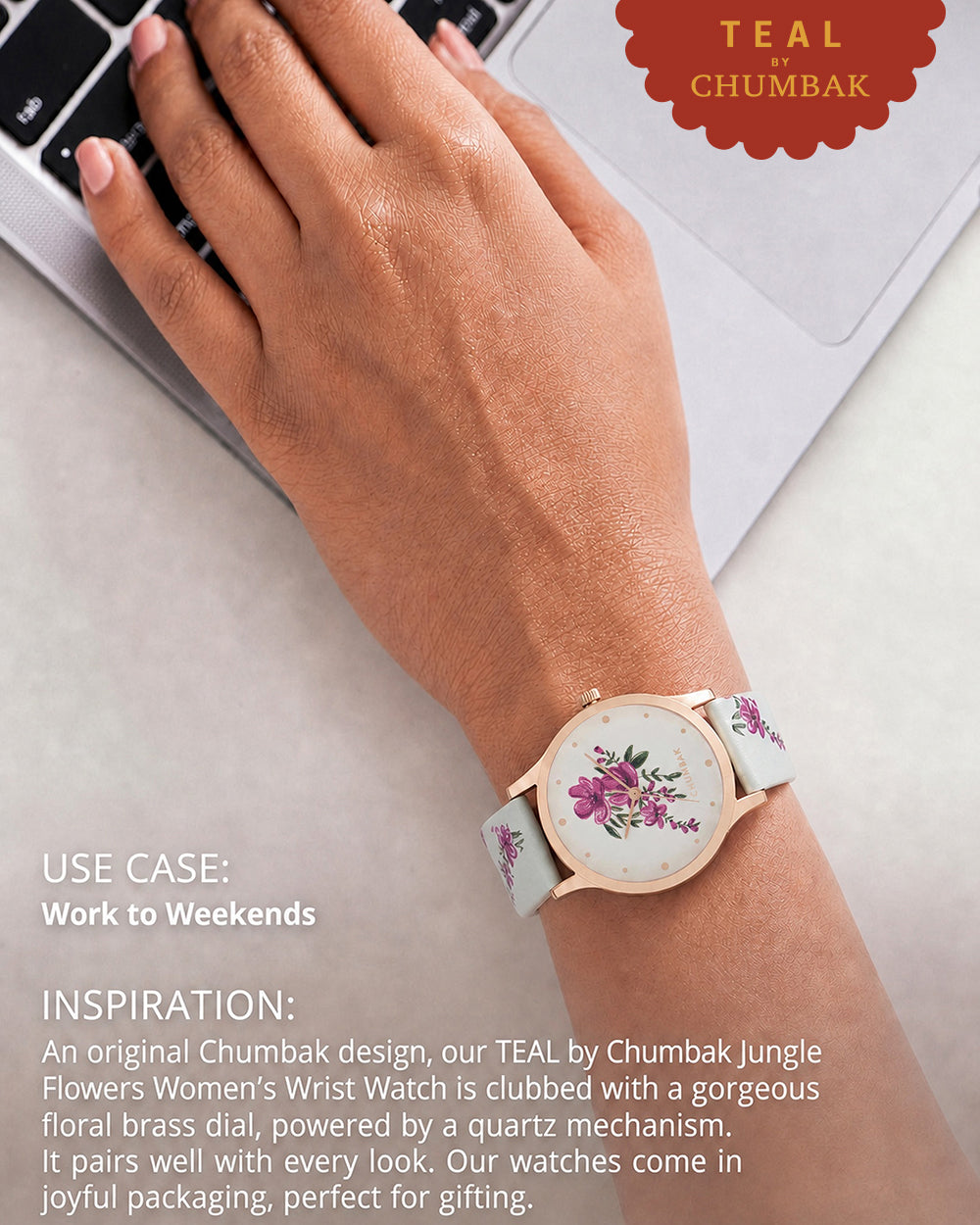 TEAL by Chumbak Jungle Flowers Watch-Mint