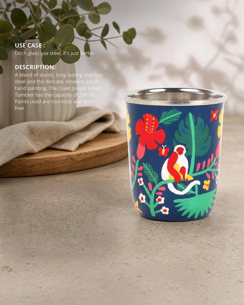 Quiet Jungle Small Tumbler - Blue