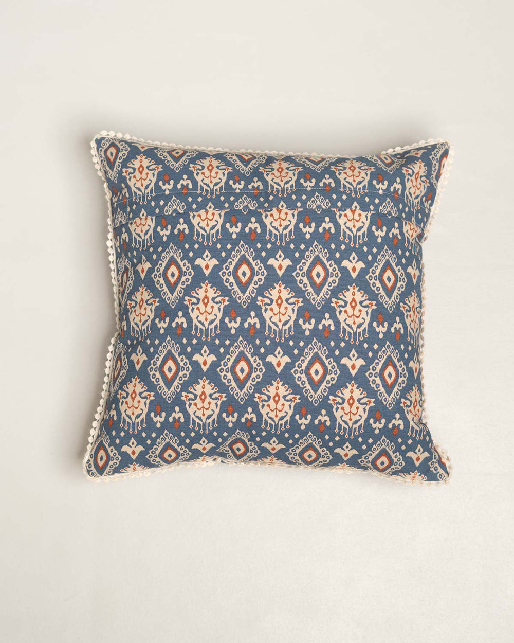Indigo Ikat Cushion Cover, 16"