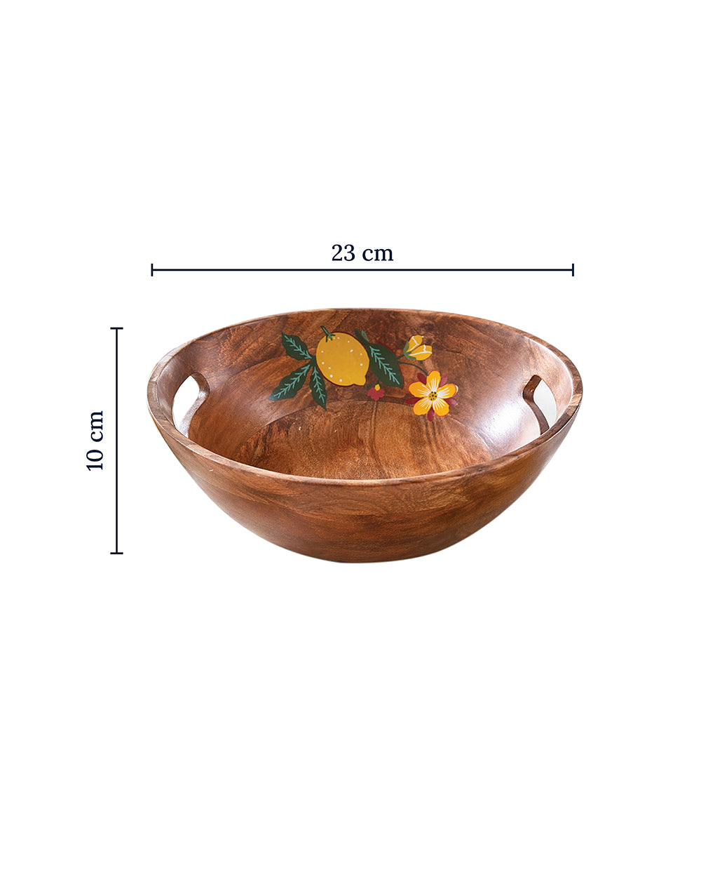 Florentine Wooden  Serving Bowl, 9"| Citrus Zest