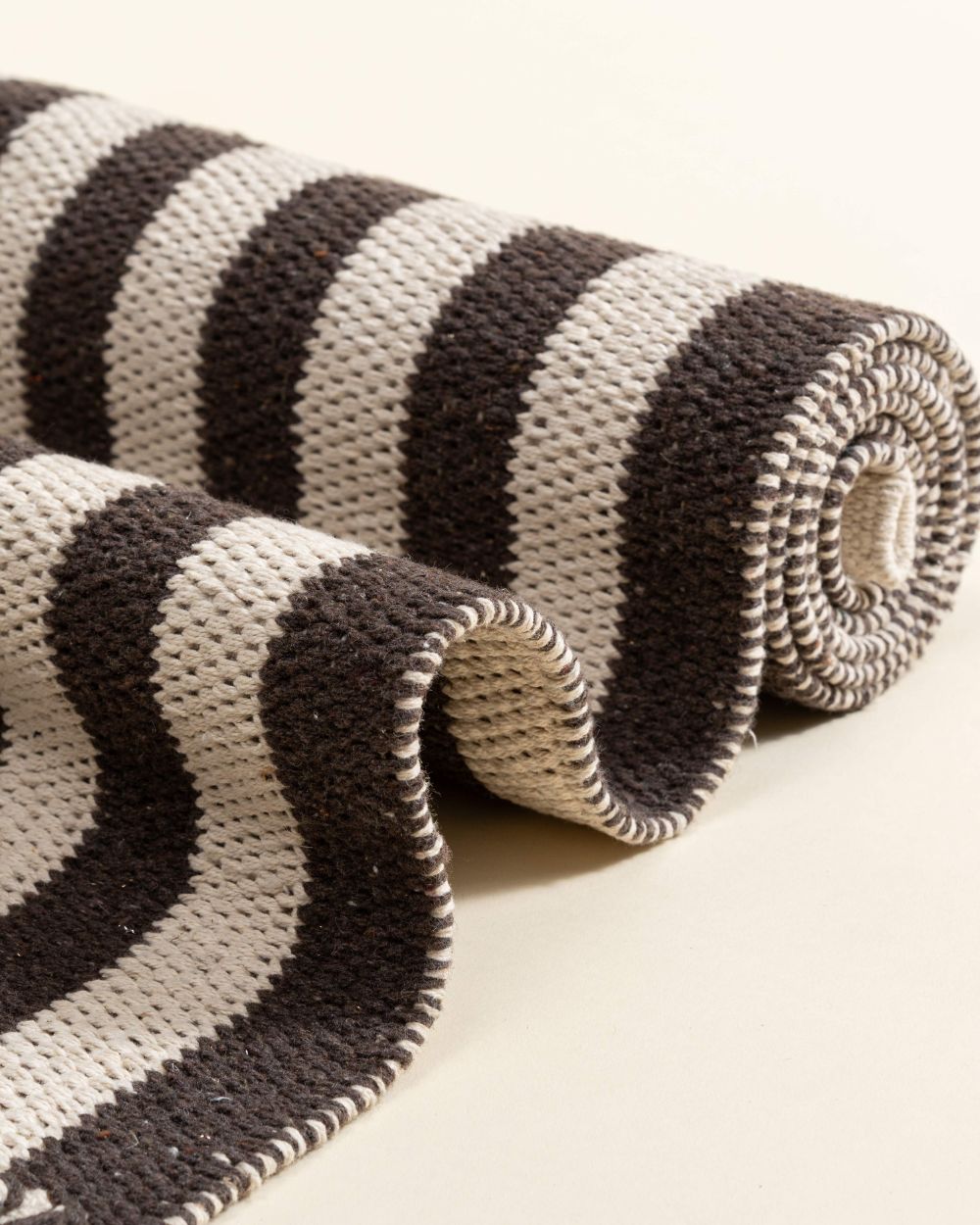 Cocoa Striped Area Rug