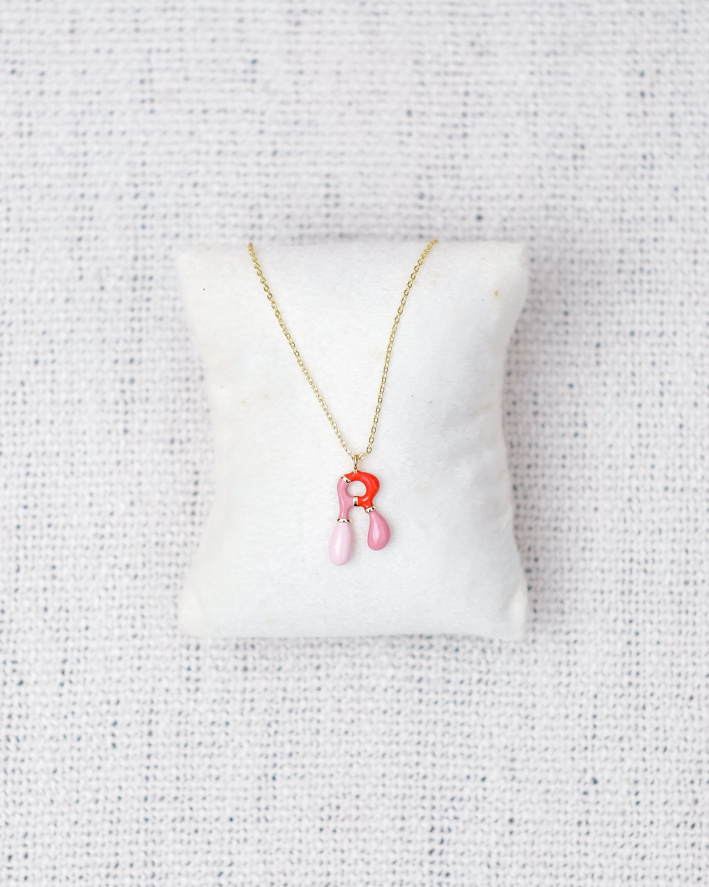 Alphabet Charm + Chain - R