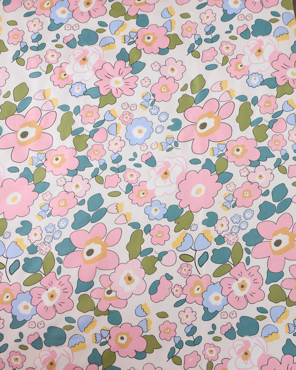 Pink Bloom - Queen Size Bedsheet Polycotton