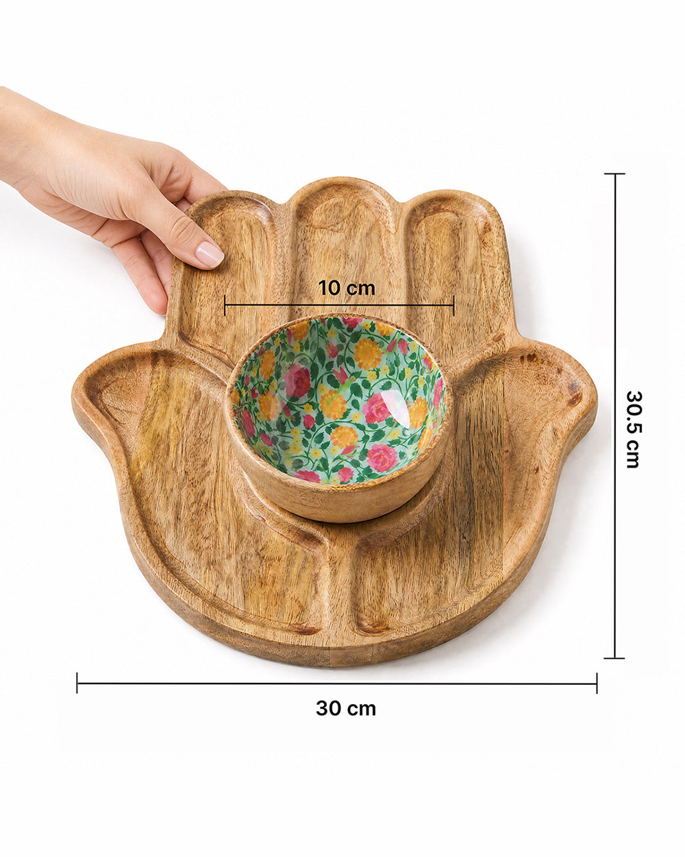 Rani Bagh Hamsa Chip & Dip Platter Gift Set