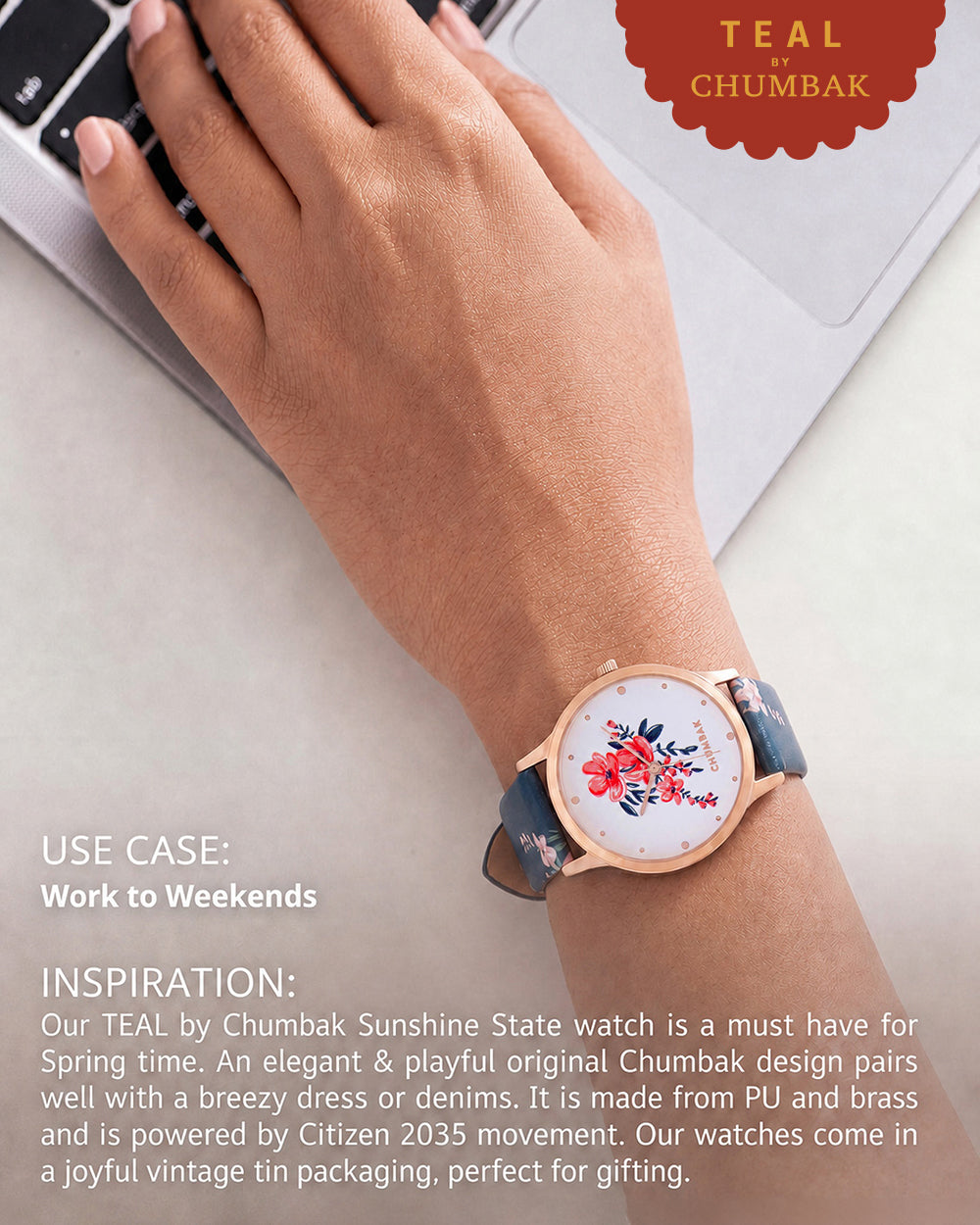 TEAL by Chumbak Sunshine State Watch Navy Blue