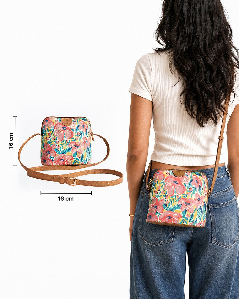 Teal By Chumbak Sunshine State Crossbody Bag ' Pink