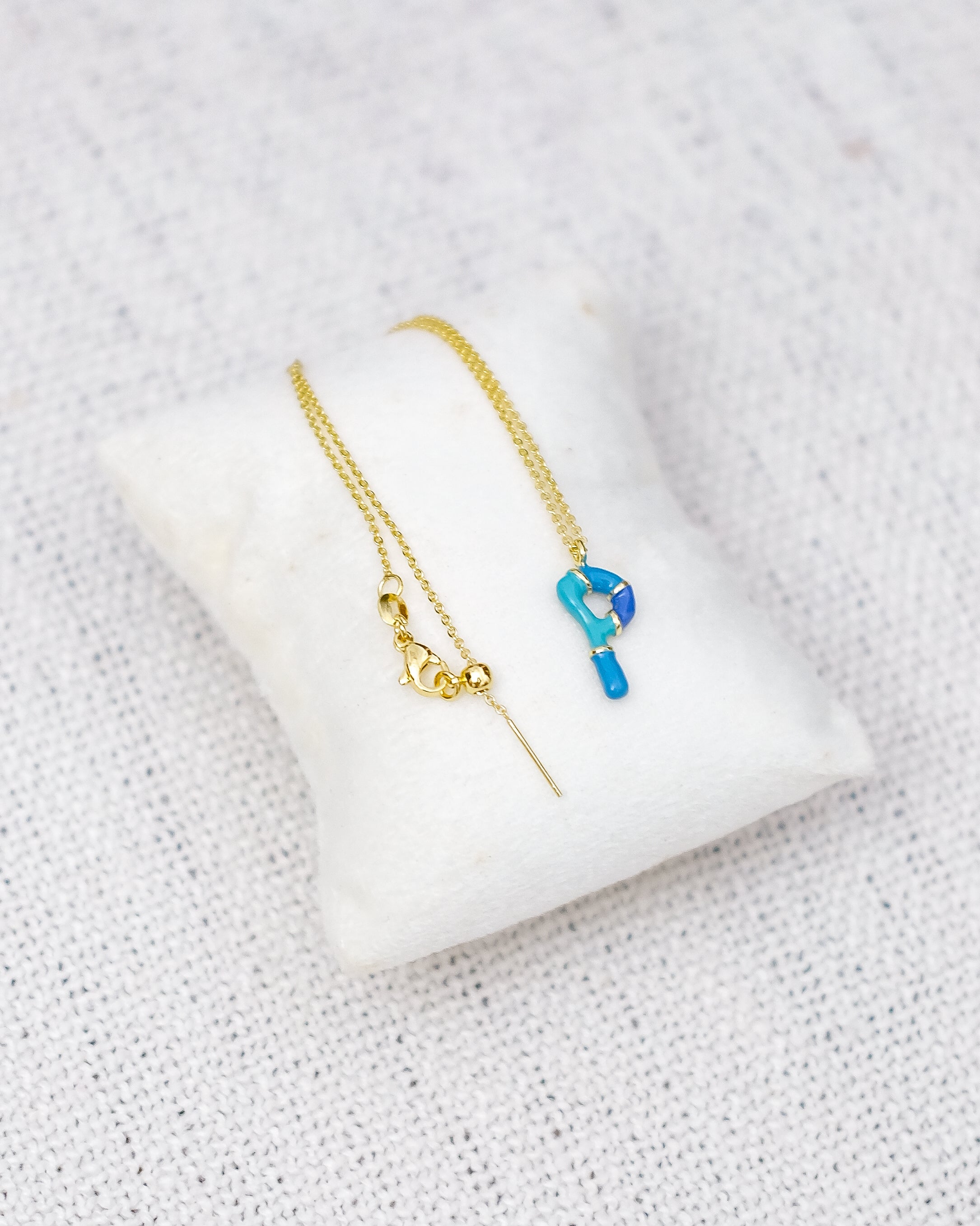 Alphabet Charm + Chain - P