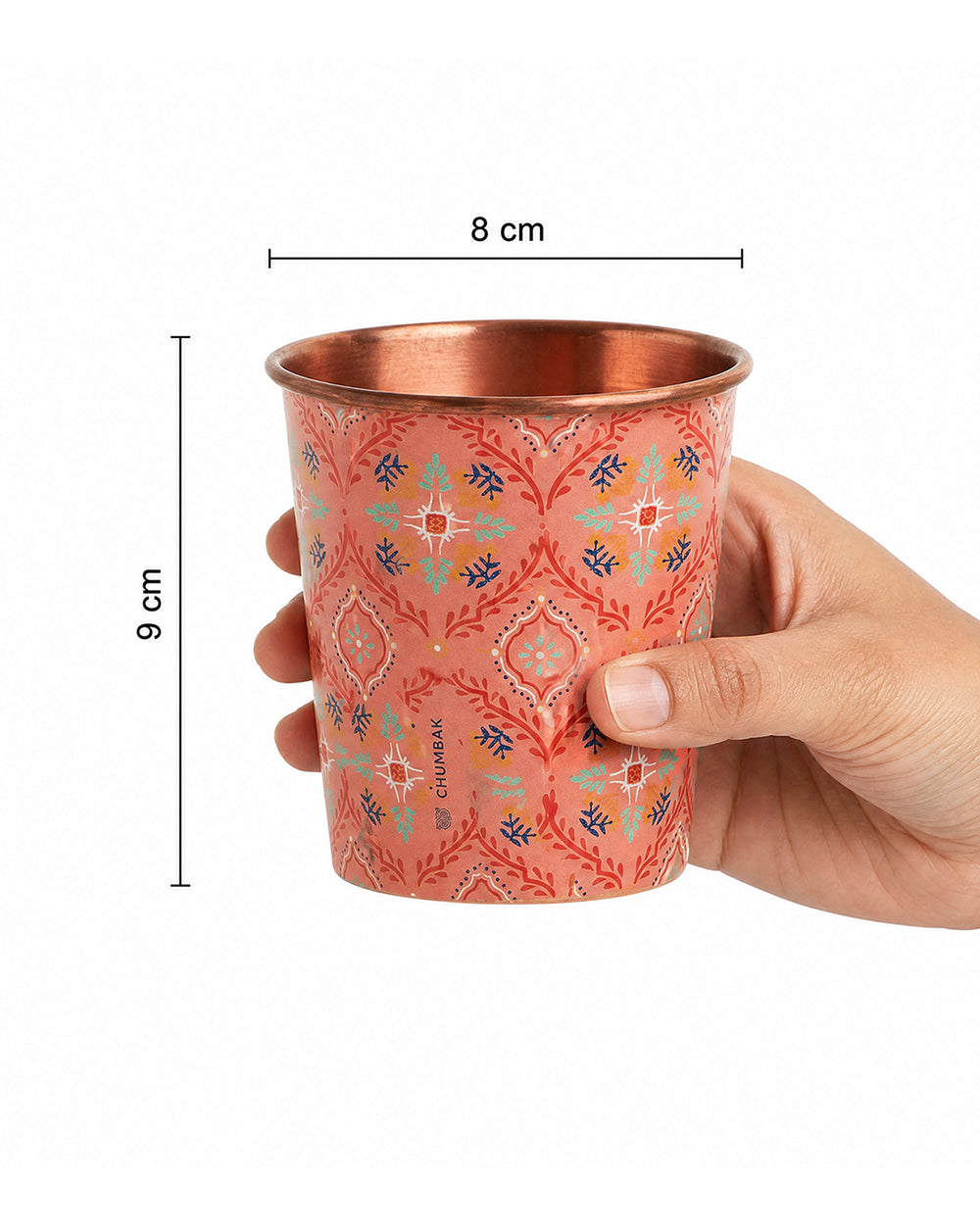 Moroccan Tile Copper Tumbler- Small