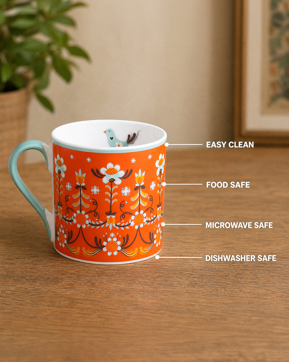 Valley Bloom Tea Mugs Gift Set of 6