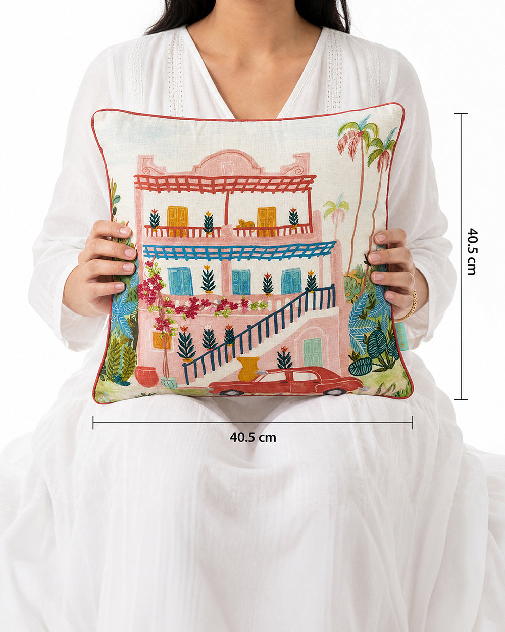 Countryside Ikkat Cushion Cover Set of 3 -16”