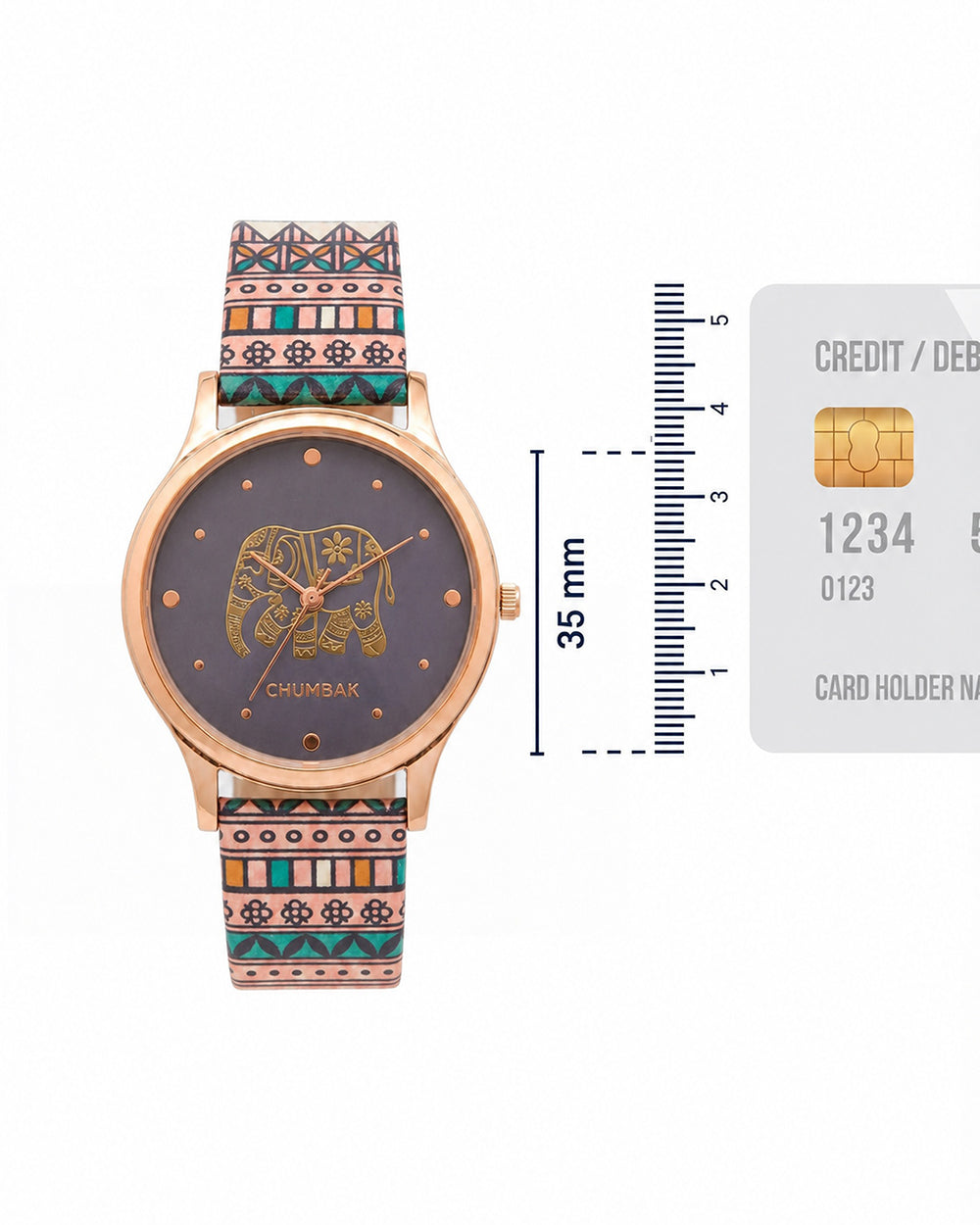 TEAL by Chumbak Carnival Elephant Watch-Black