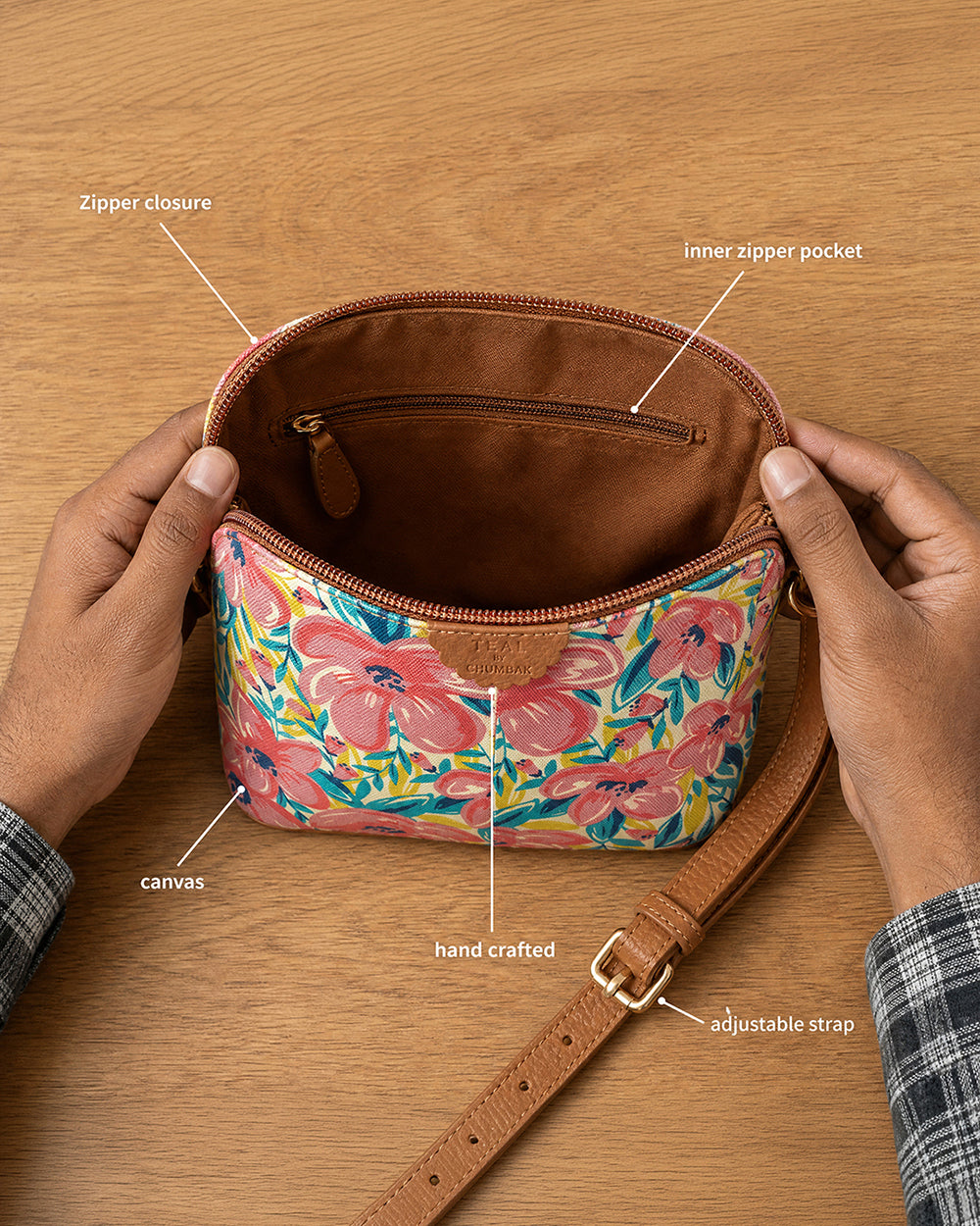 Teal By Chumbak Sunshine State Crossbody Bag ' Pink