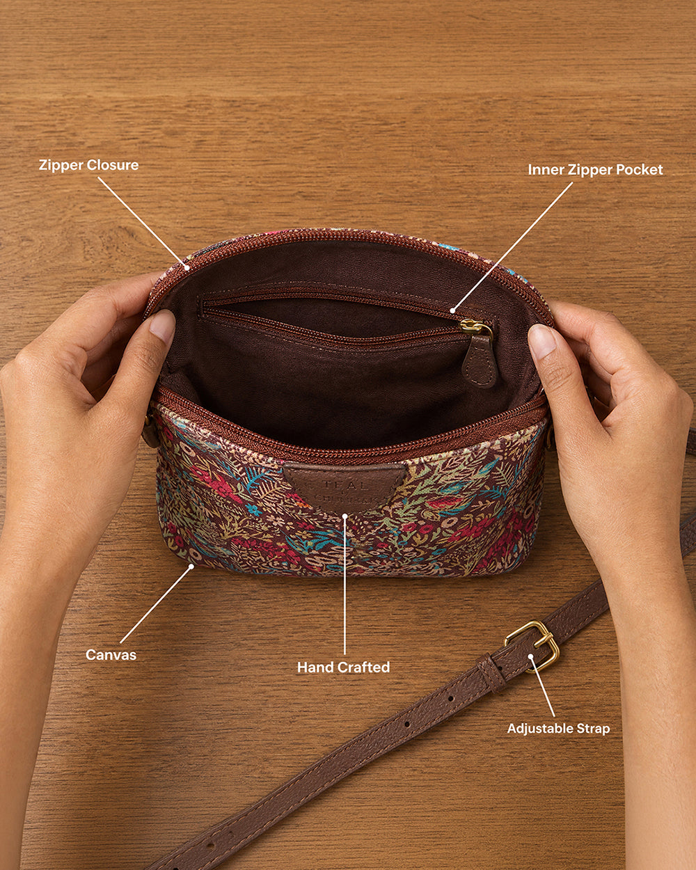 TealByChumbak Rainforest Sling Bag