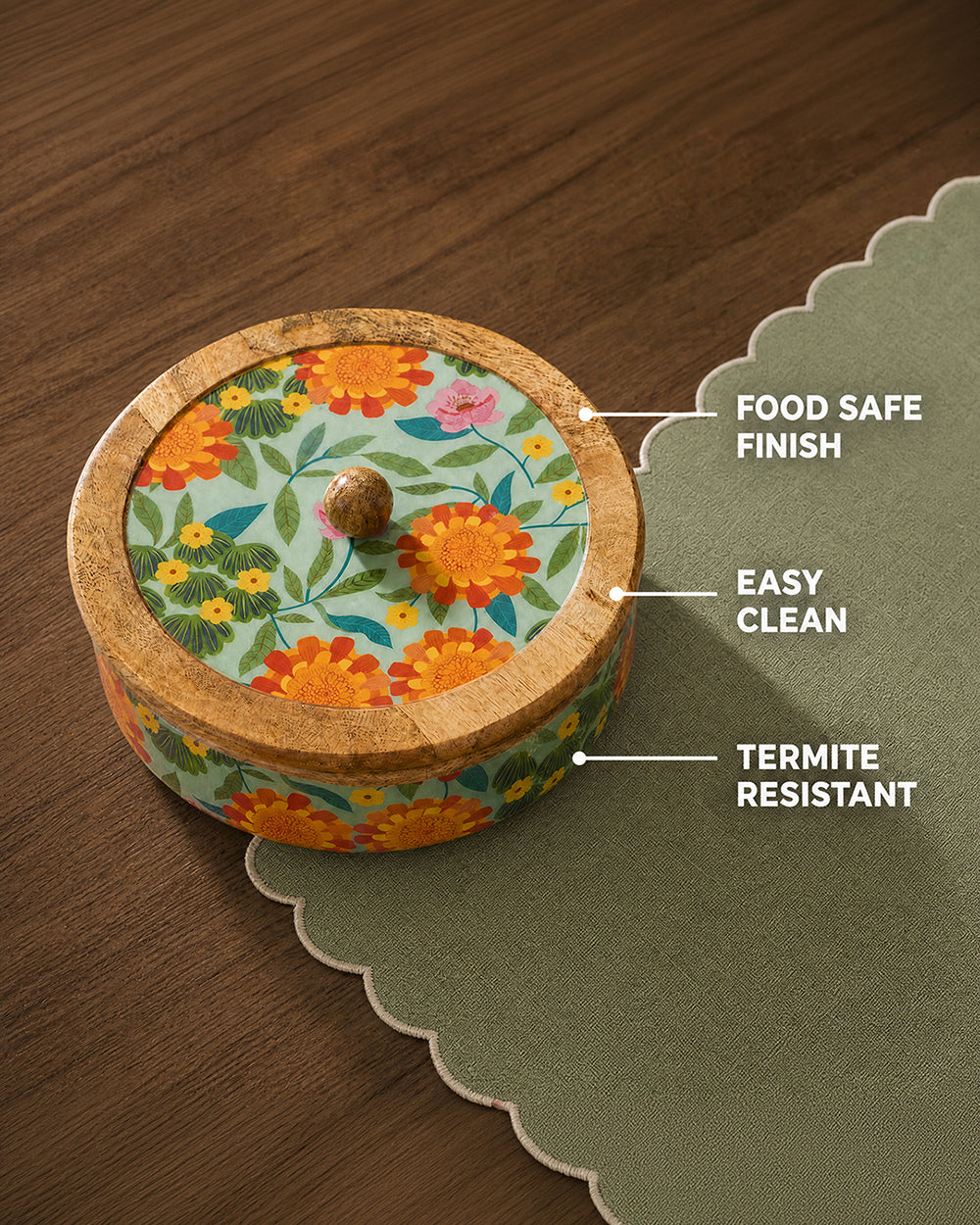 Marigold Storage Box | Wood