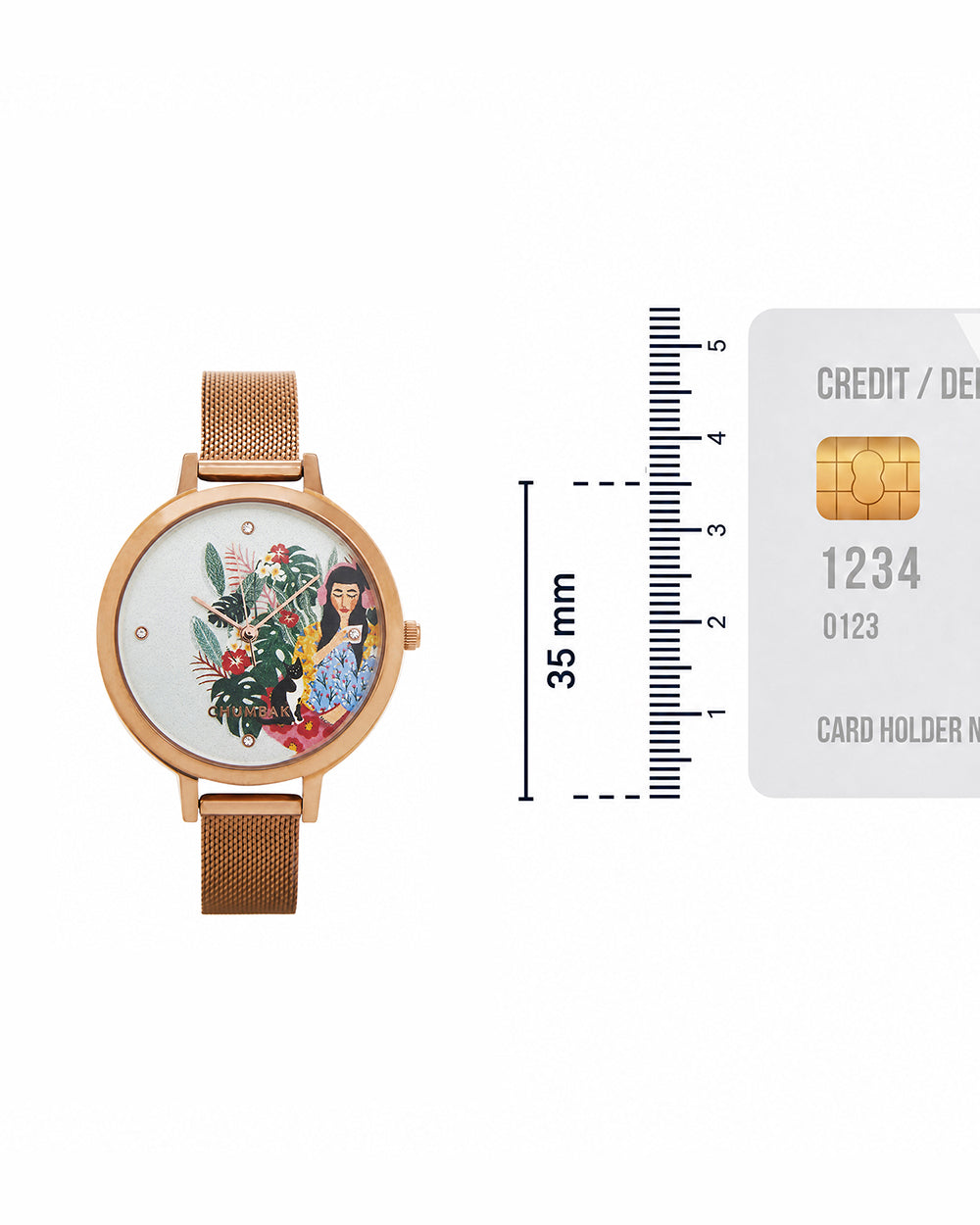 Teal by Chumbak Live Slow Watch,Stainless Steel Mesh Strap