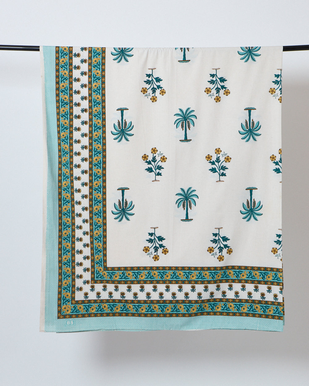 Paisley Max – Sea Green Cotton Bedsheet 144TC