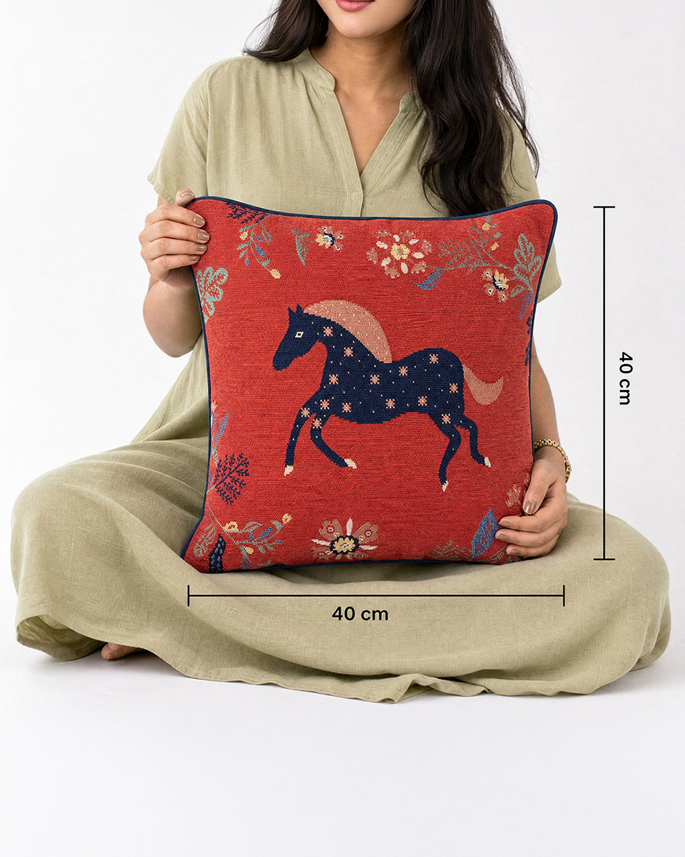 Galloping Grove Jacquard Cushion Cover - Set of 2 | Forest Folklore