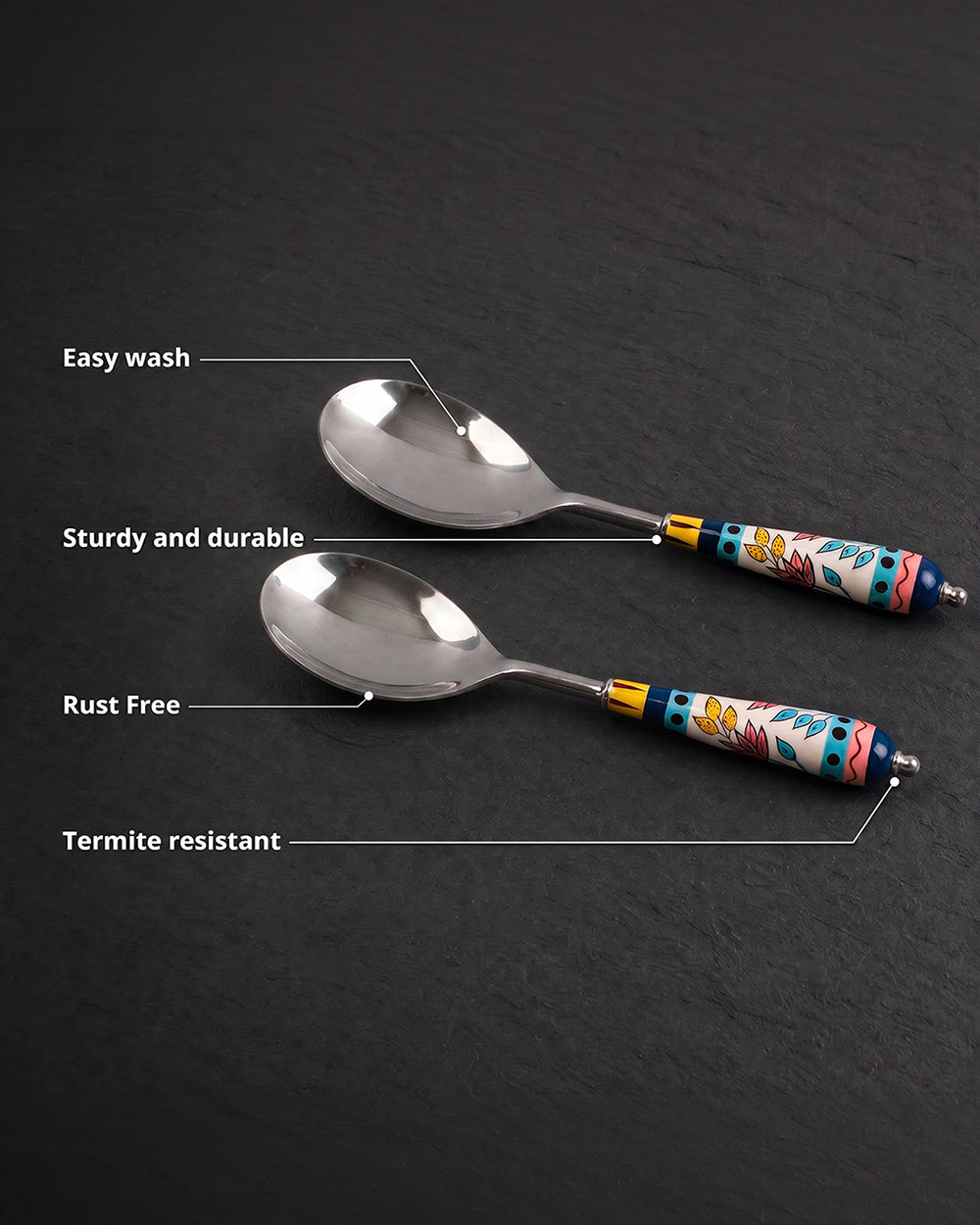 Indian Floral Spoon Set