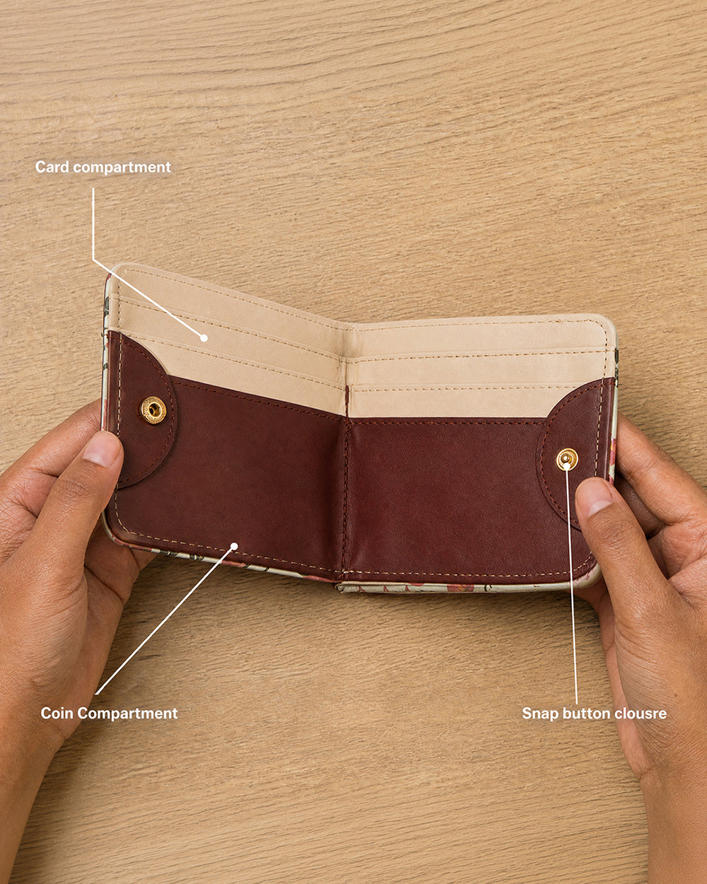 Olive Palm Wallet - Brown