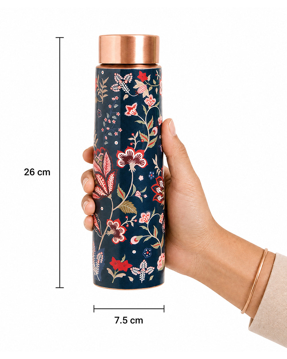 Vintage Rose Copper Bottle