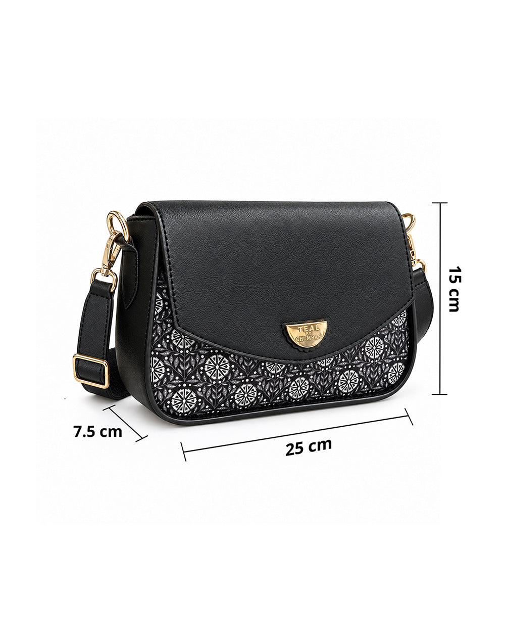 Teal by Chumbak Midnight Phool Shoulder Bag
